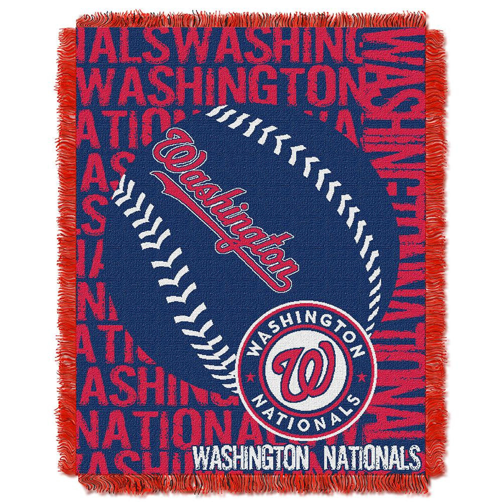 Washington Nationals MLB Triple Woven Jacquard Throw (Double Play) (48x60)