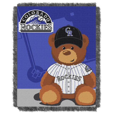 Colorado Rockies MLB Triple Woven Jacquard Throw (Field Baby Series) (36x48)