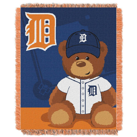 Detroit Tigers MLB Triple Woven Jacquard Throw (Field Baby Series) (36x48)