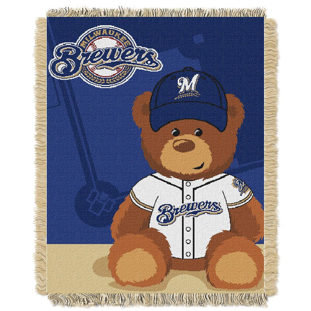 Milwaukee Brewers MLB Triple Woven Jacquard Throw (Field Baby Series) (36x48)