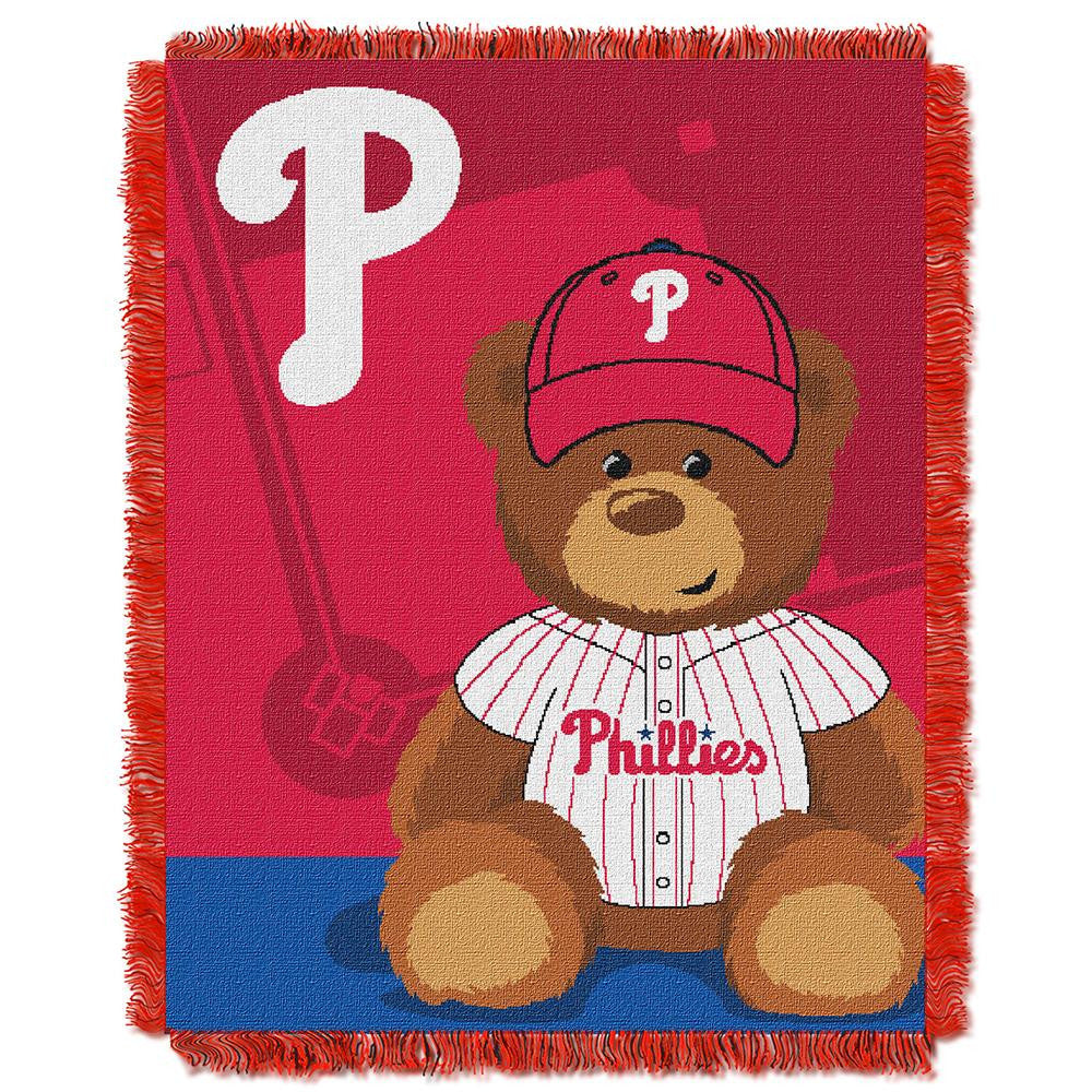 Philadelphia Phillies MLB Triple Woven Jacquard Throw (Field Baby Series) (36x48)