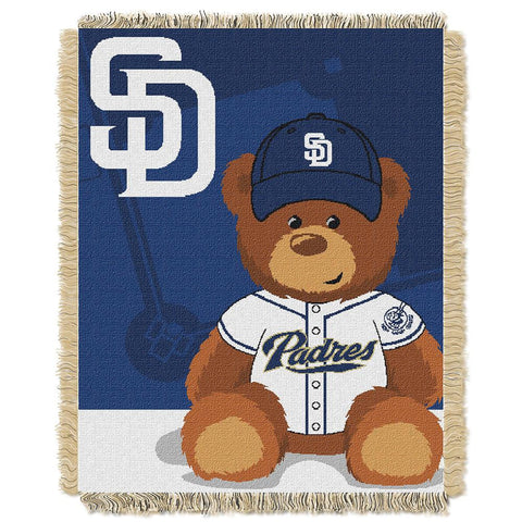 San Diego Padres MLB Triple Woven Jacquard Throw (Field Baby Series) (36x48)