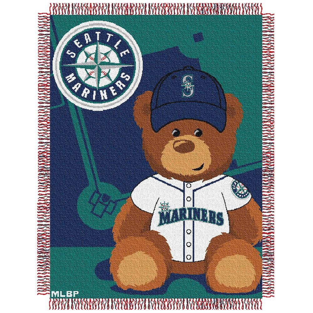 Seattle Mariners MLB Triple Woven Jacquard Throw (Field Baby Series) (36x48)