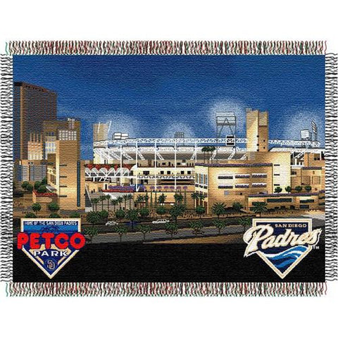 San Diego Padres MLB Petco Park Triple Woven Throw