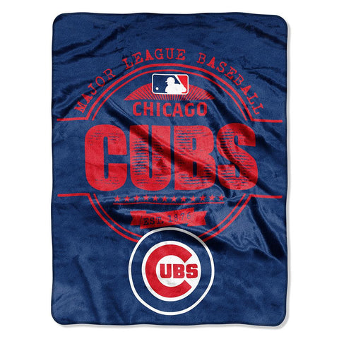 Chicago Cubs MLB Micro Raschel Blanket (Structure Series) (46in x 60in)