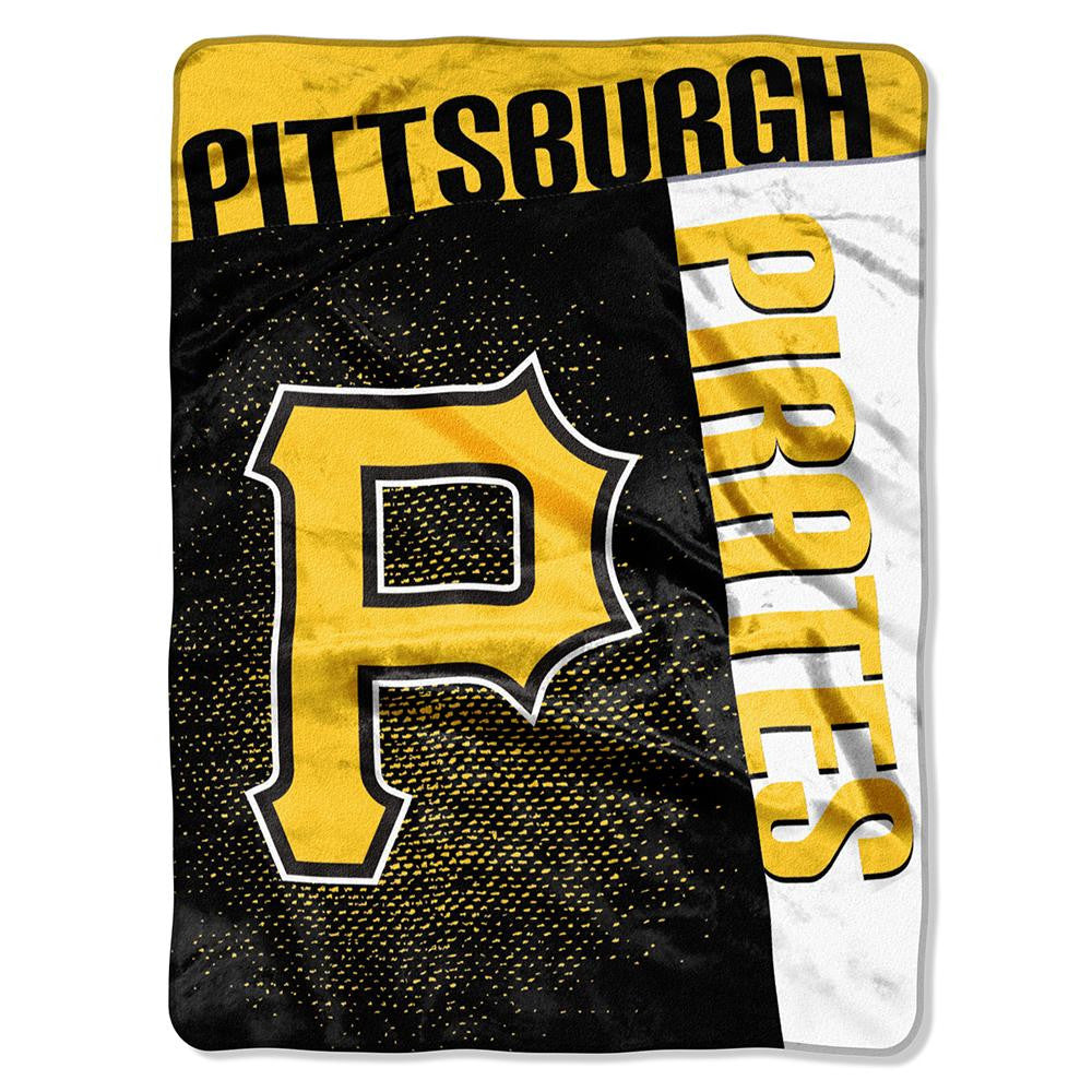 Pittsburgh Pirates MLB Royal Plush Raschel Blanket (Strike Series) (60x80)