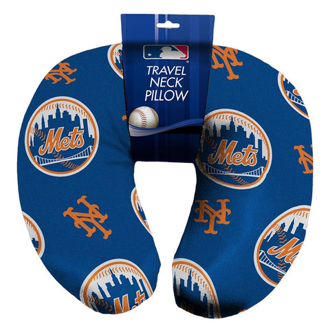 New York Mets MLB Beadded Spandex Neck Pillow (12in x 13in x 5in)