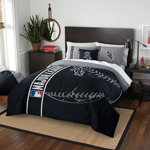 Chicago White Sox MLB Full Comforter Set (Soft & Cozy) (76 x 86)