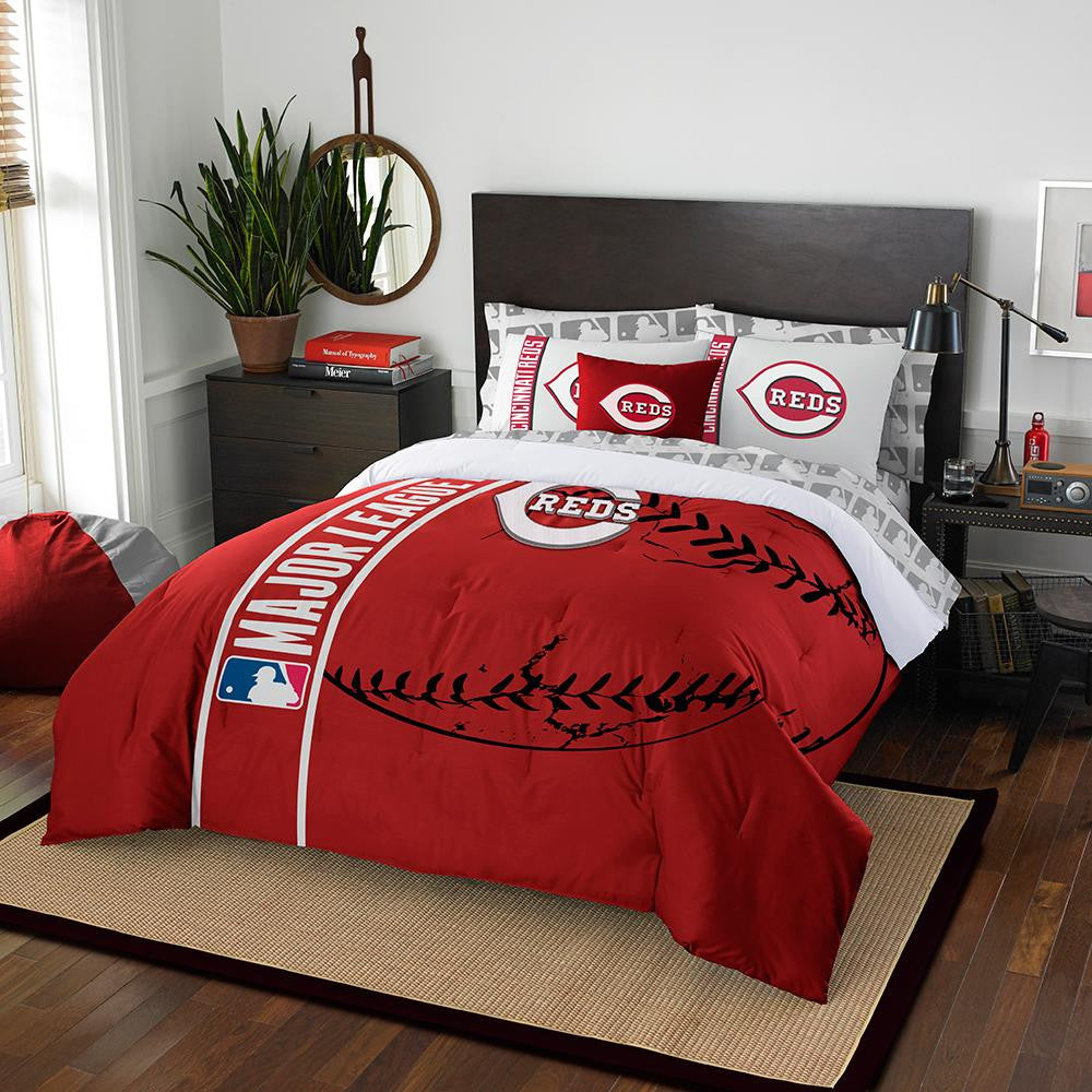 Cincinnati Reds MLB Full Comforter Bed in a Bag (Soft & Cozy) (76in x 86in)