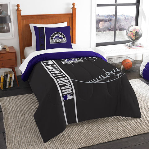 Colorado Rockies MLB Printed Comforter & Sham Set (Twin) (64 x 86)