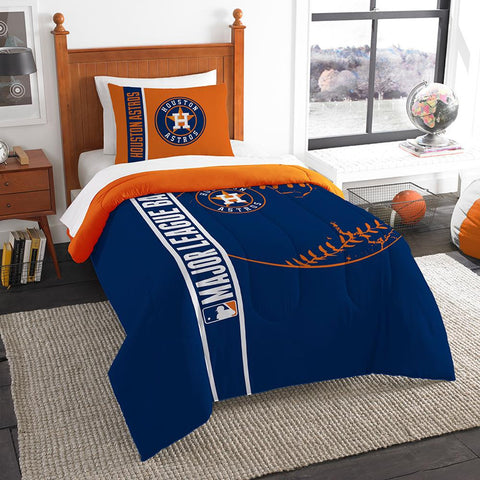 Houston Astros MLB Printed Comforter & Sham Set (Twin) (64 x 86)