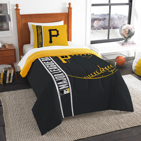 Pittsburgh Pirates MLB Printed Comforter & Sham Set (Twin) (64 x 86)