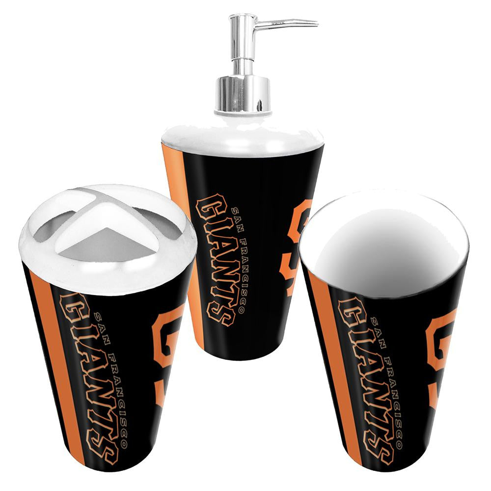 "San Francisco Giants MLB Bath Tumbler, Toothbrush Holder & Soap Pump (3pc Set)"