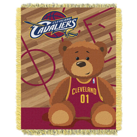 Cleveland Cavaliers NBA Triple Woven Jacquard Throw (Half Court Baby Series) (36x48)