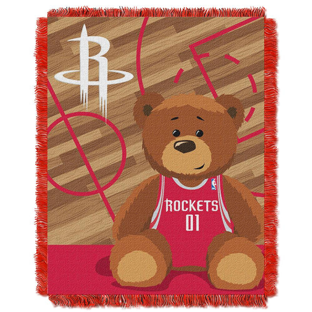 Houston Rockets NBA Triple Woven Jacquard Throw (Half Court Baby Series) (36x48)