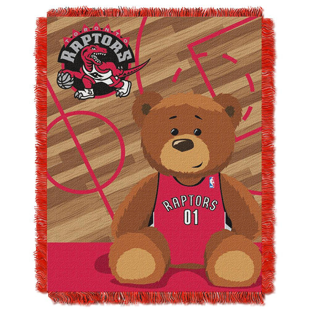 Toronto Raptors NBA Triple Woven Jacquard Throw (Half Court Baby Series) (36x48)