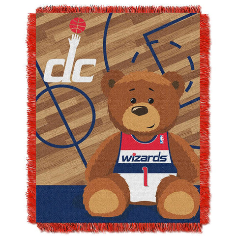 Washington Wizards NBA Triple Woven Jacquard Throw (Half Court Baby Series) (36x48)