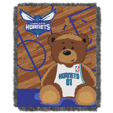 Charlotte Bobcats NBA Triple Woven Jacquard Throw (Half Court Baby Series) (36x48)