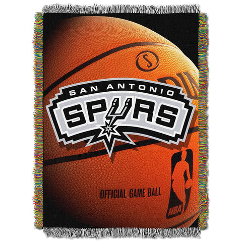 San Antonio Spurs NBA Woven Tapestry Throw Blanket (48x60)