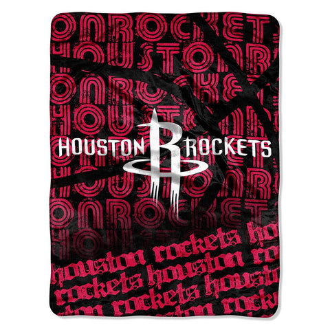 Houston Rockets NBA Micro Raschel Blanket (Redux Series) (46in x 60in)