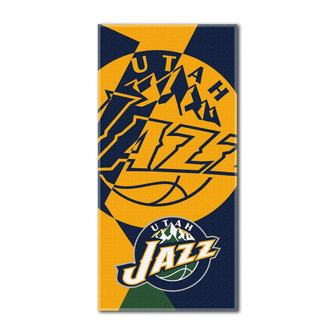 Utah Jazz NBA ?Puzzle? Over-sized Beach Towel (34in x 72in)