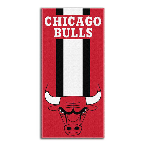 Chicago Bulls NBA Zone Read Cotton Beach Towel (30in x 60in)