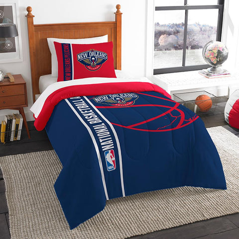 New Orleans Pelicans NBA Printed Comforter & Sham Set (Twin) (64 x 86)