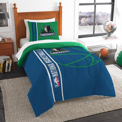 Minnesota Timberwolves NBA Printed Comforter & Sham Set (Twin) (64 x 86)