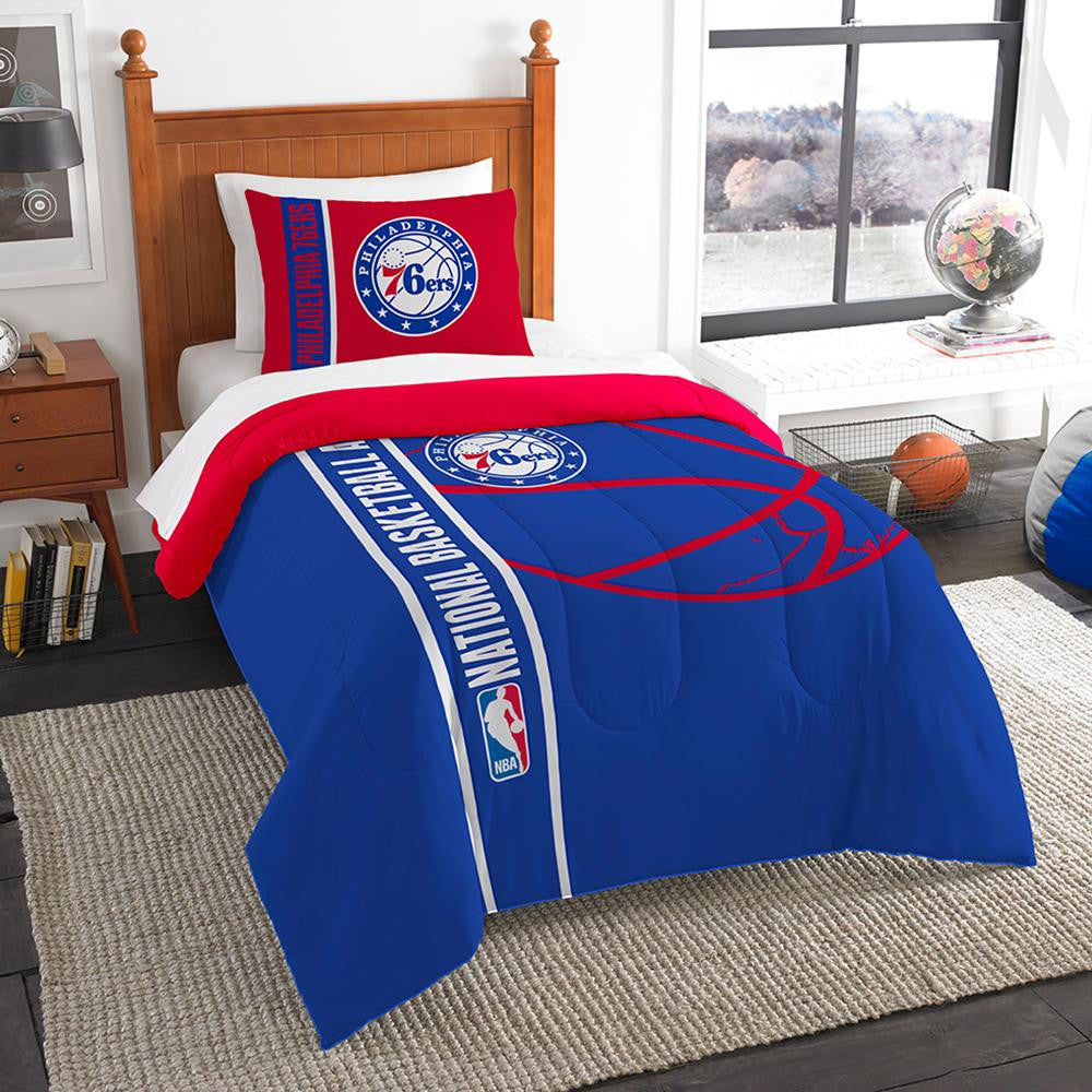 Philadelphia 76ers NBA Printed Comforter & Sham Set (Twin) (64 x 86)