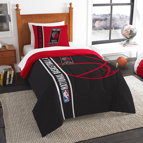 Portland Trail Blazers NBA Printed Comforter & Sham Set (Twin) (64 x 86)