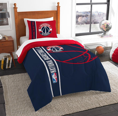 Washington Wizards NBA Printed Comforter & Sham Set (Twin) (64 x 86)