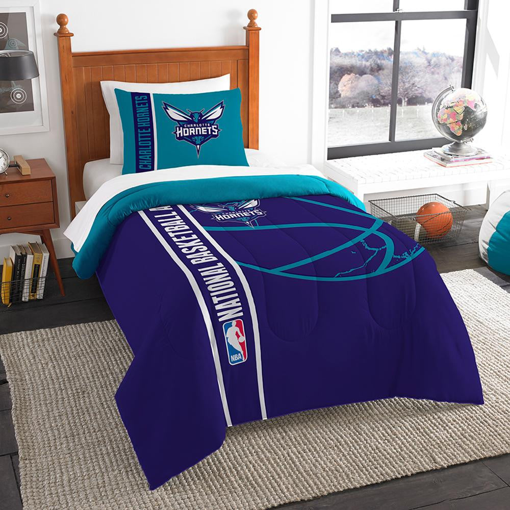 Charlotte Hornets NBA Printed Comforter & Sham Set (Twin) (64 x 86)