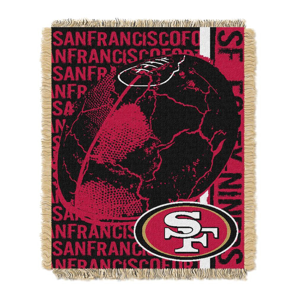 San Francisco 49ers NFL Triple Woven Jacquard Throw (Double Play) (48x60)