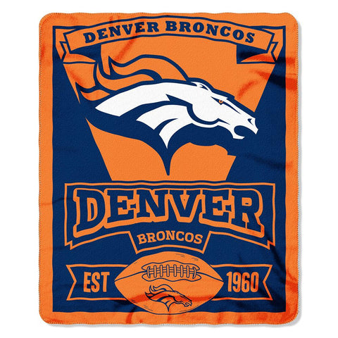 Denver Broncos NFL Light Weight Fleece Blanket (Marque Series) (50inx60in)