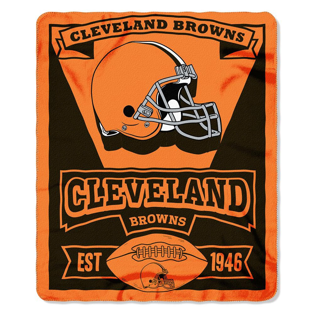 Cleveland Browns NFL Light Weight Fleece Blanket (Marque Series) (50inx60in)