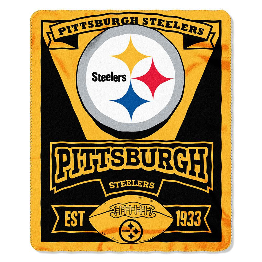 Pittsburgh Steelers NFL Light Weight Fleece Blanket (Marque Series) (50inx60in)