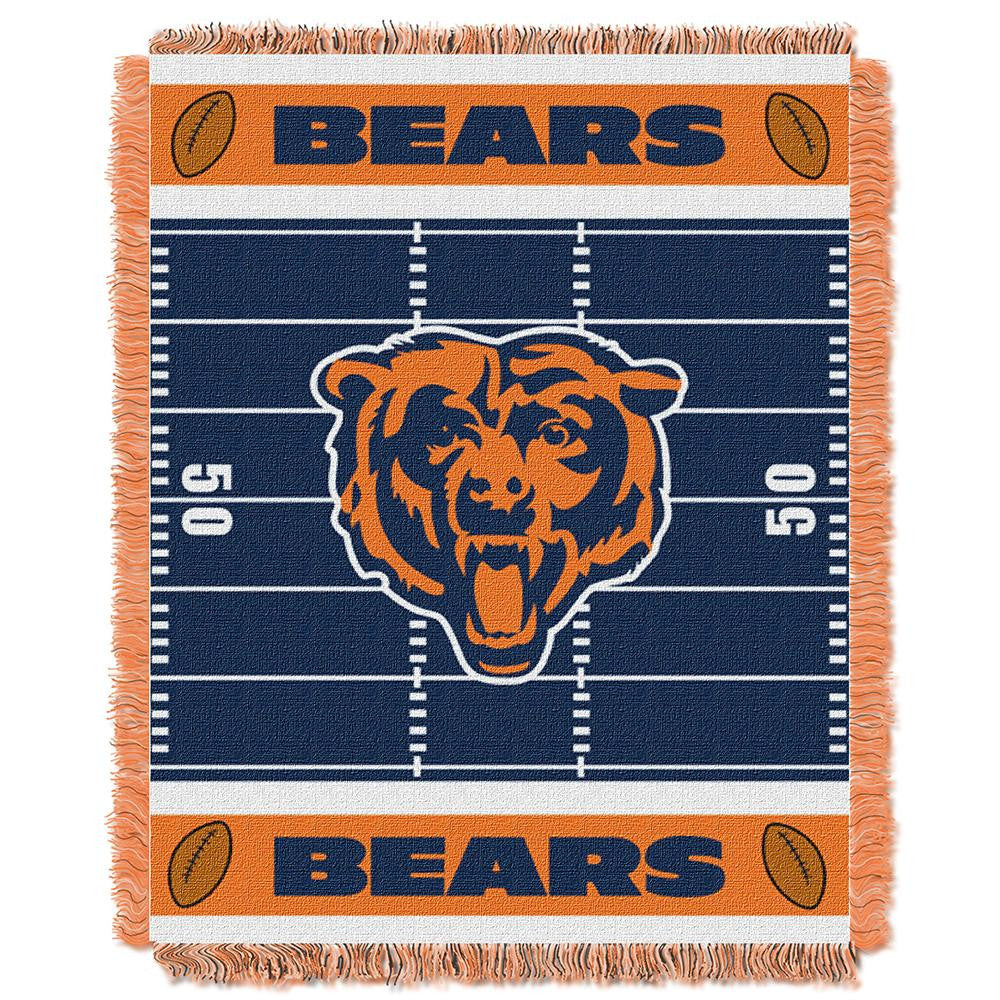 Chicago Bears NFL Triple Woven Jacquard Throw (Field Baby Series) (36x48)