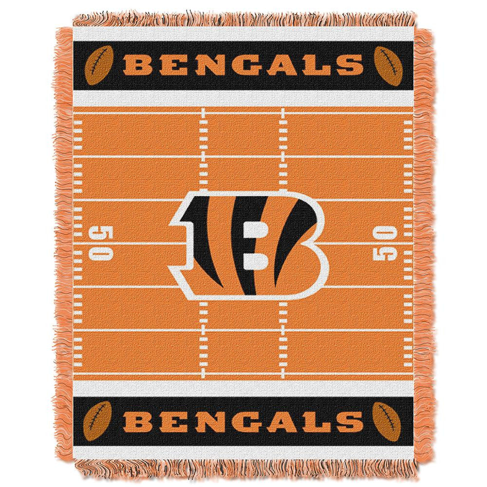 Cincinnati Bengals NFL Triple Woven Jacquard Throw (Field Baby Series) (36x48)