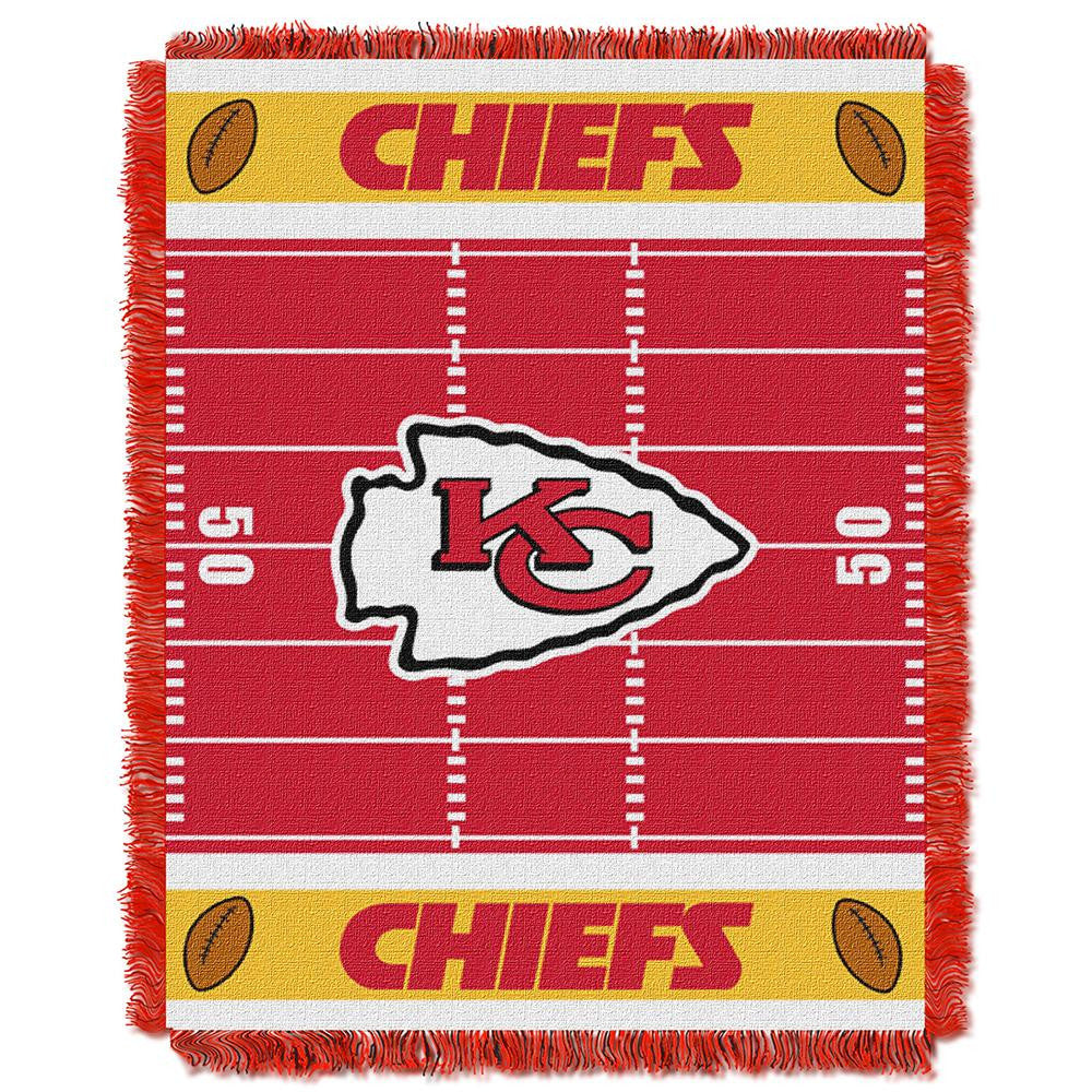 Kansas City Chiefs NFL Triple Woven Jacquard Throw (Field Baby Series) (36x48)