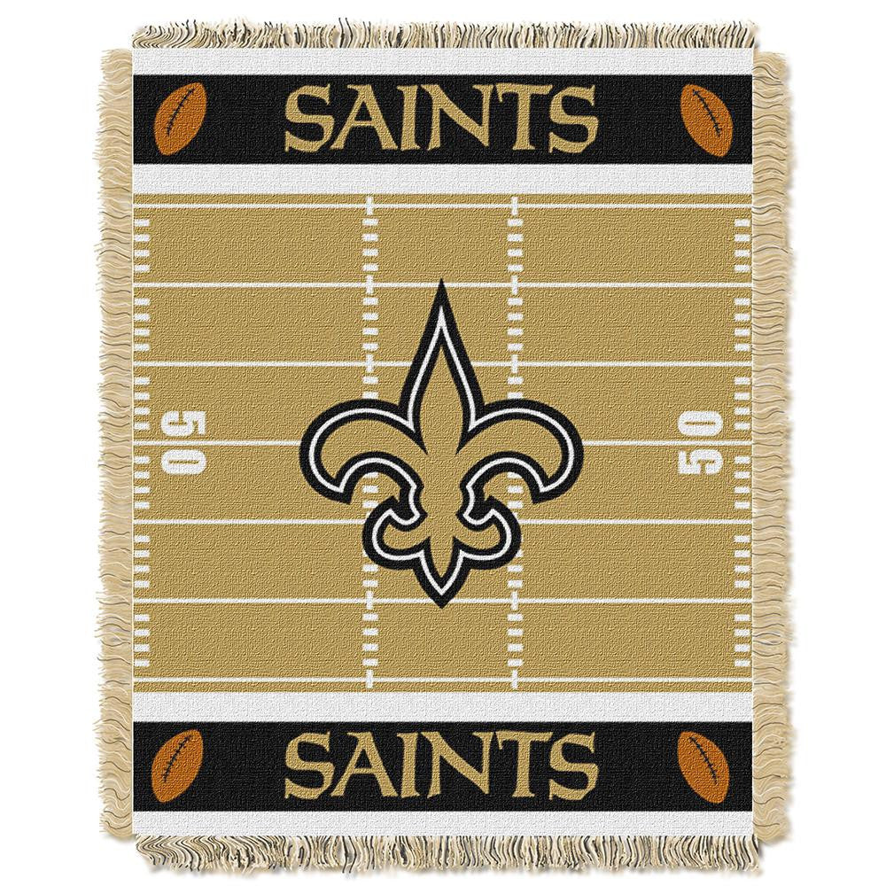 New Orleans Saints NFL Triple Woven Jacquard Throw (Field Baby Series) (36x48)