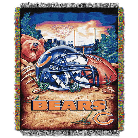 Chicago Bears NFL Woven Tapestry Throw (Home Field Advantage) (48x60)