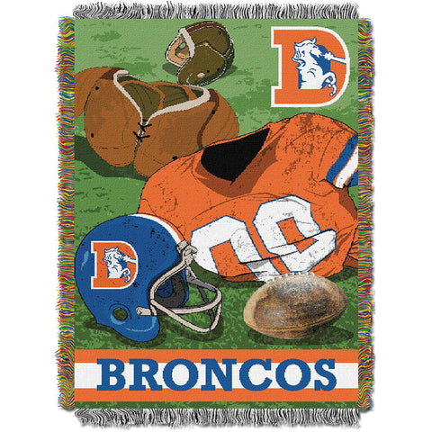 Denver Broncos NFL Woven Tapestry Throw (Vintage Series) (48inx60in)