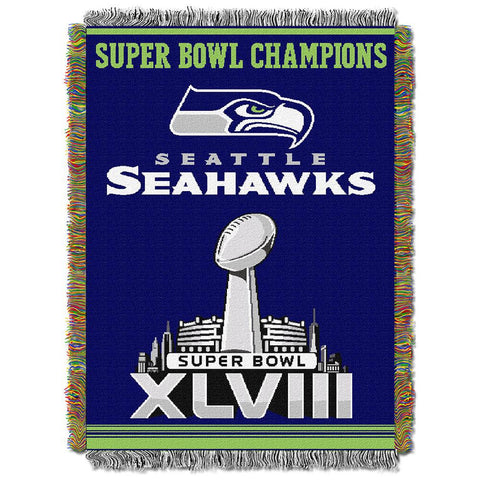 Seattle Seahawks NFL Triple Woven Jacquard Throw (48x60)