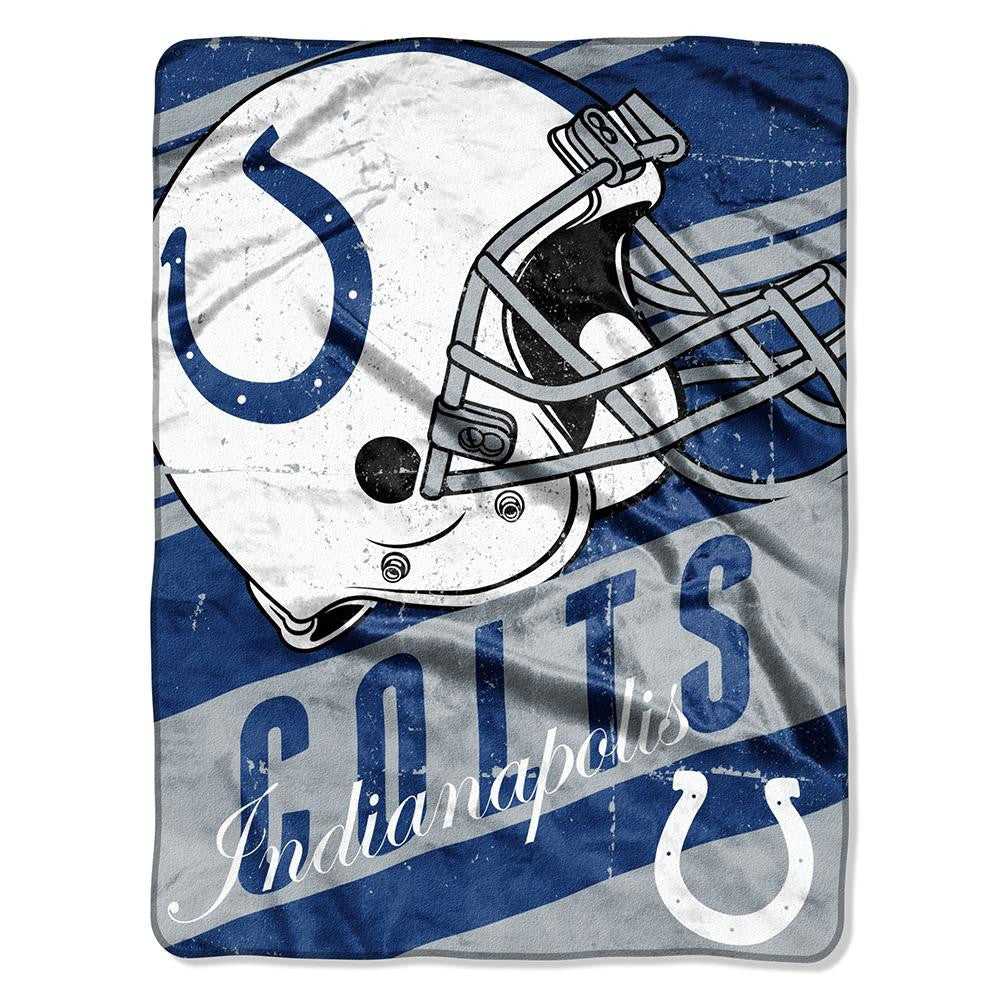 Indianapolis Colts NFL Micro Raschel Blanket (Deep Slant Series) (46in x 60in)