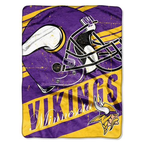 Minnesota Vikings NFL Micro Raschel Blanket (Deep Slant Series) (46in x 60in)