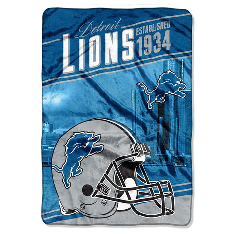 Detroit Lions NFL Stagger Oversized Micro Raschel (62in x 90in)