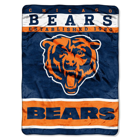 Chicago Bears NFL Royal Plush Raschel (12th Man Series) (60in x 80in)