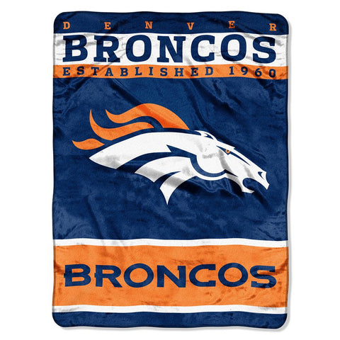 Denver Broncos NFL Royal Plush Raschel (12th Man Series) (60in x 80in)