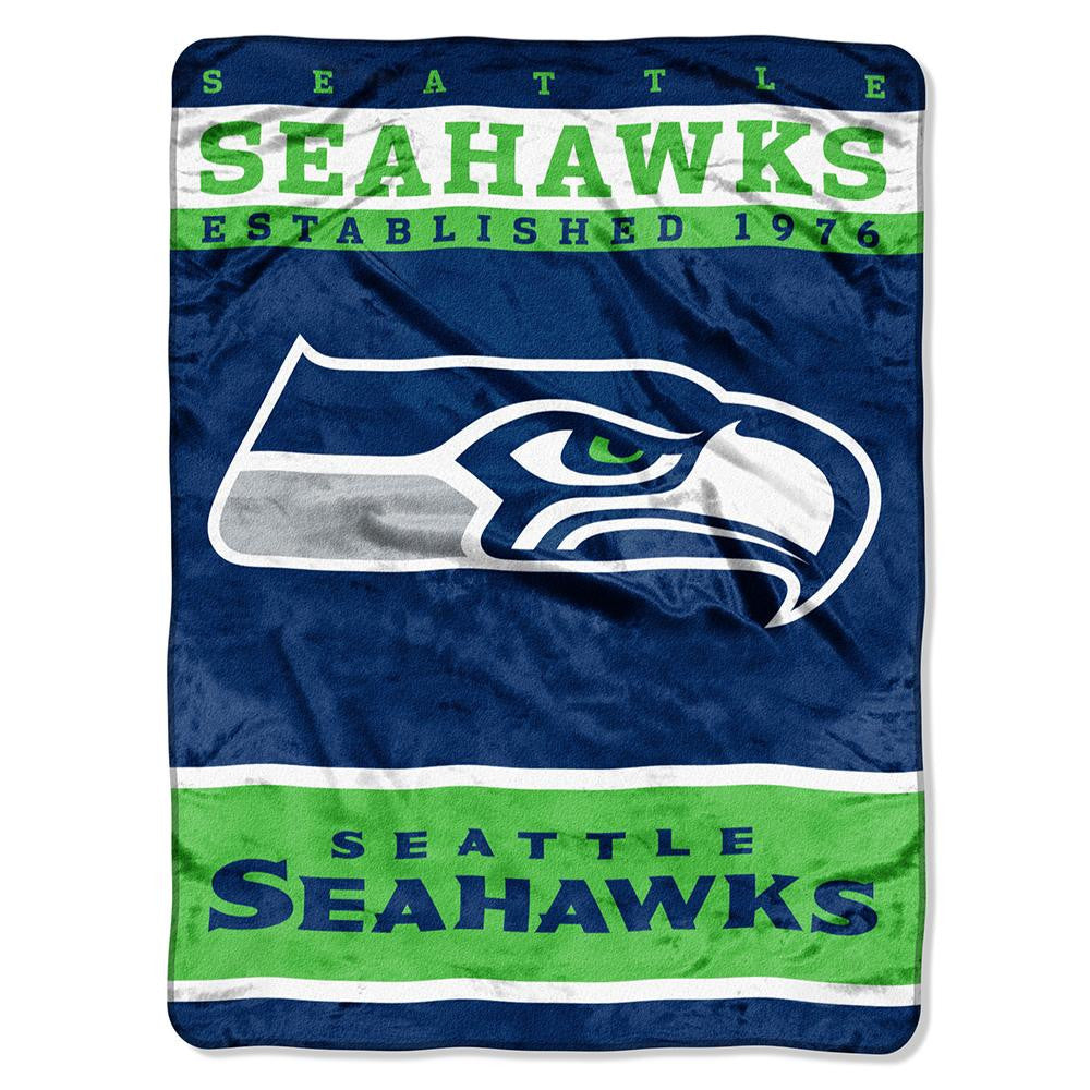 Seattle Seahawks NFL Royal Plush Raschel (12th Man Series) (60in x 80in)