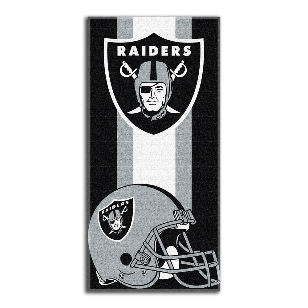 Oakland Raiders NFL Zone Read Cotton Beach Towel (30in x 60in)